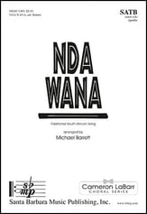 Nda Wana SATB choral sheet music cover